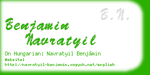 benjamin navratyil business card